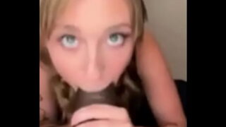 Slank blond bbc blowjob